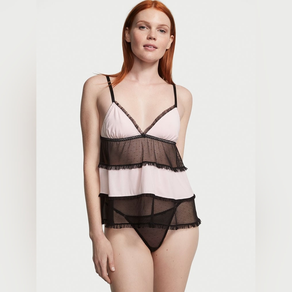 Victoria's Secret VERY SEXY Modal & Mesh Triangle Babydoll LINGERIE $59.90